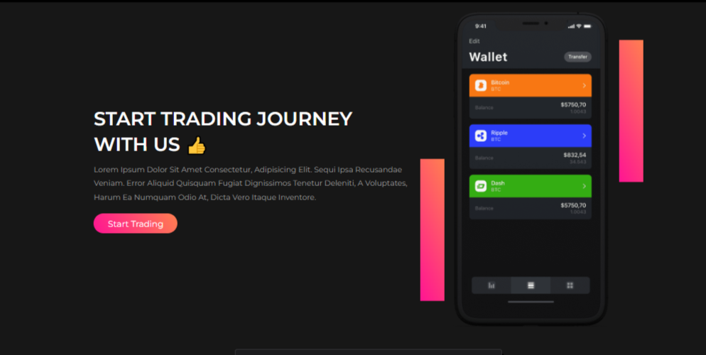 Trading App Website